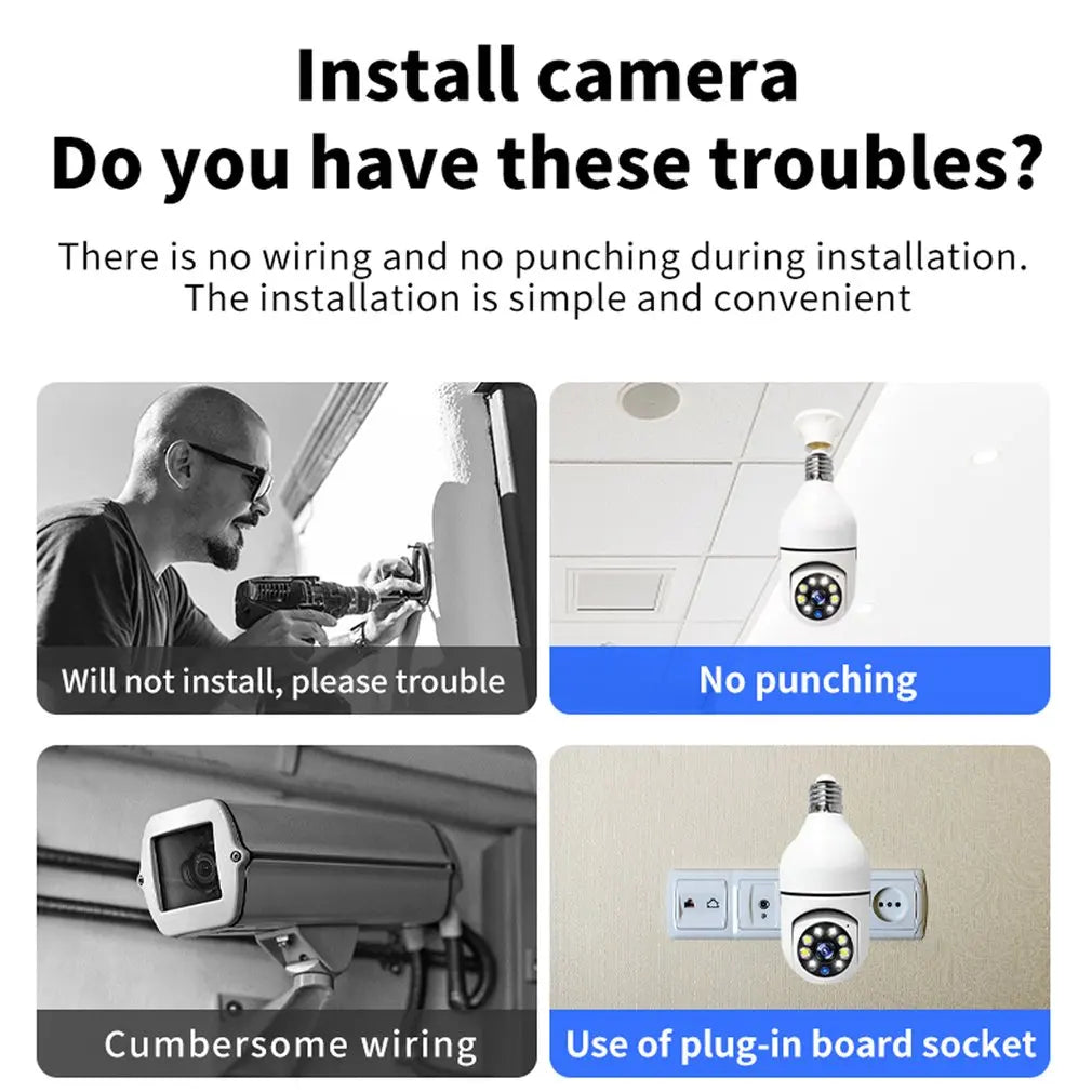 Ampoule Caméra Sécurité Intelligente